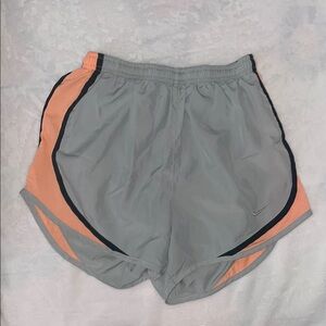 Nike Gray and Orange Athletic Shorts